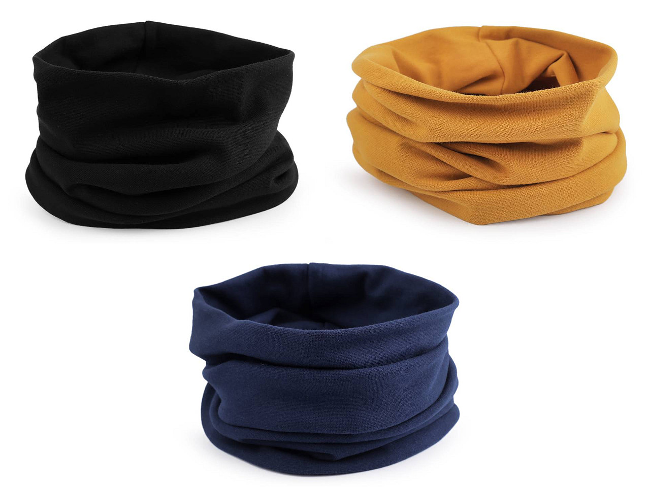 Bavlněná čepice / nákrčník unisex, střední, 1 bílá čepice