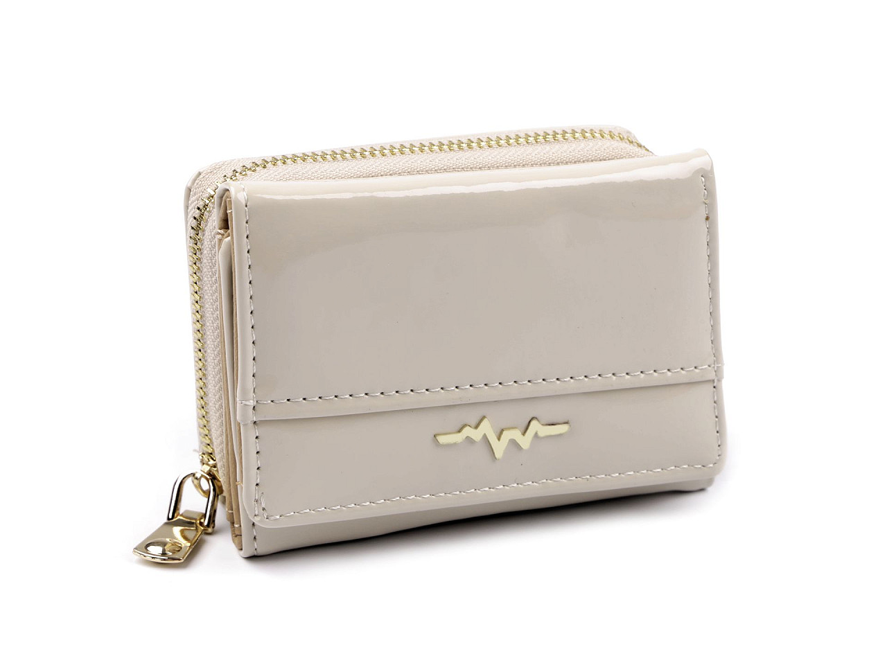 Women's wallet 8x11 cm, light beige, 1 pc