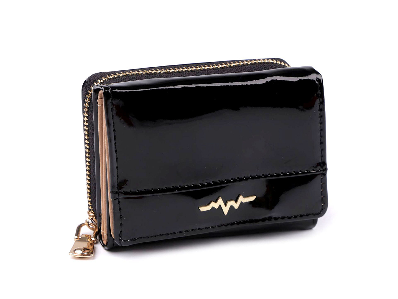 Women's wallet 8x11 cm, black, 1 pc