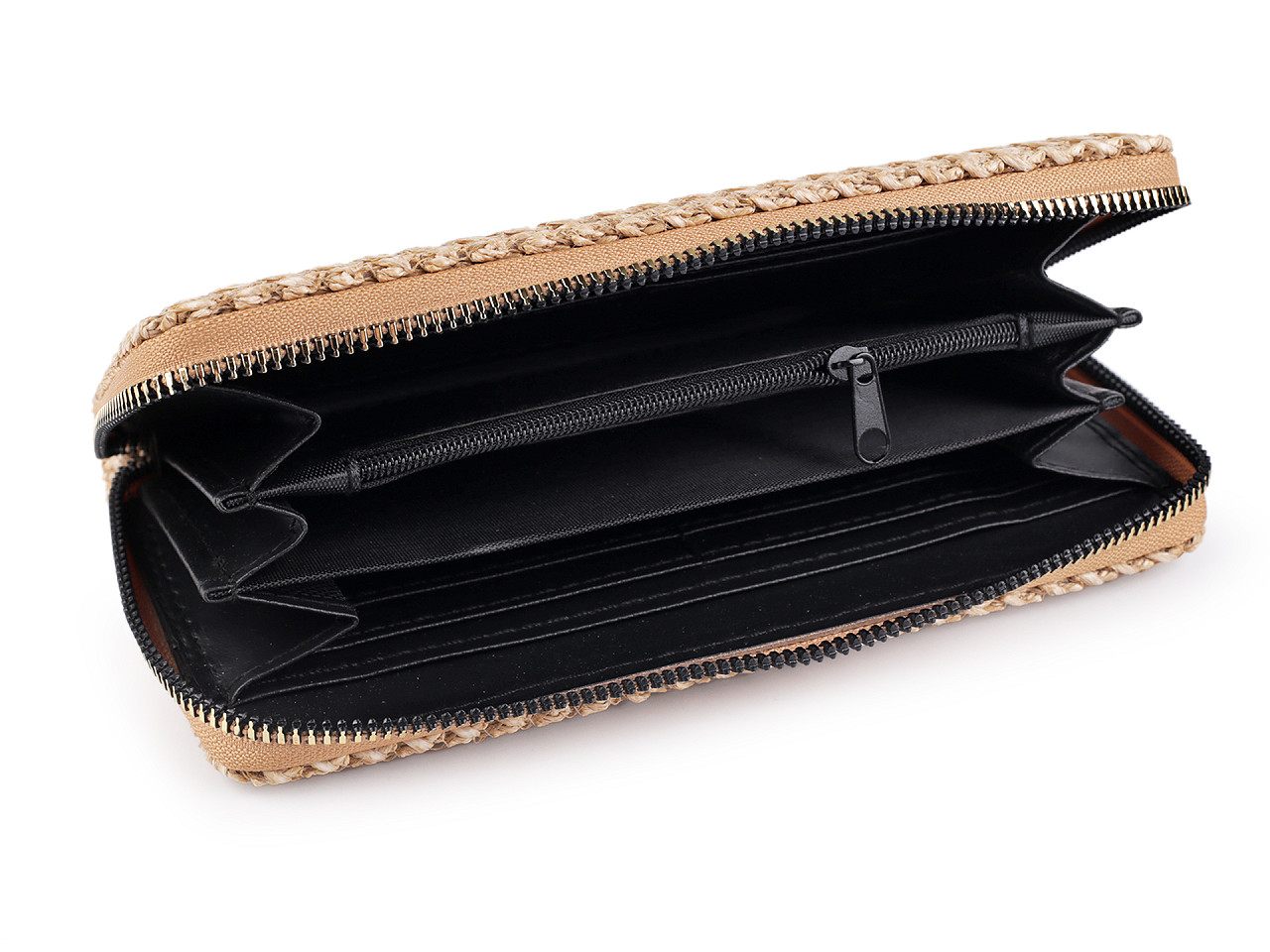 Women's wallet 9.5x19 cm, black, 1 pc