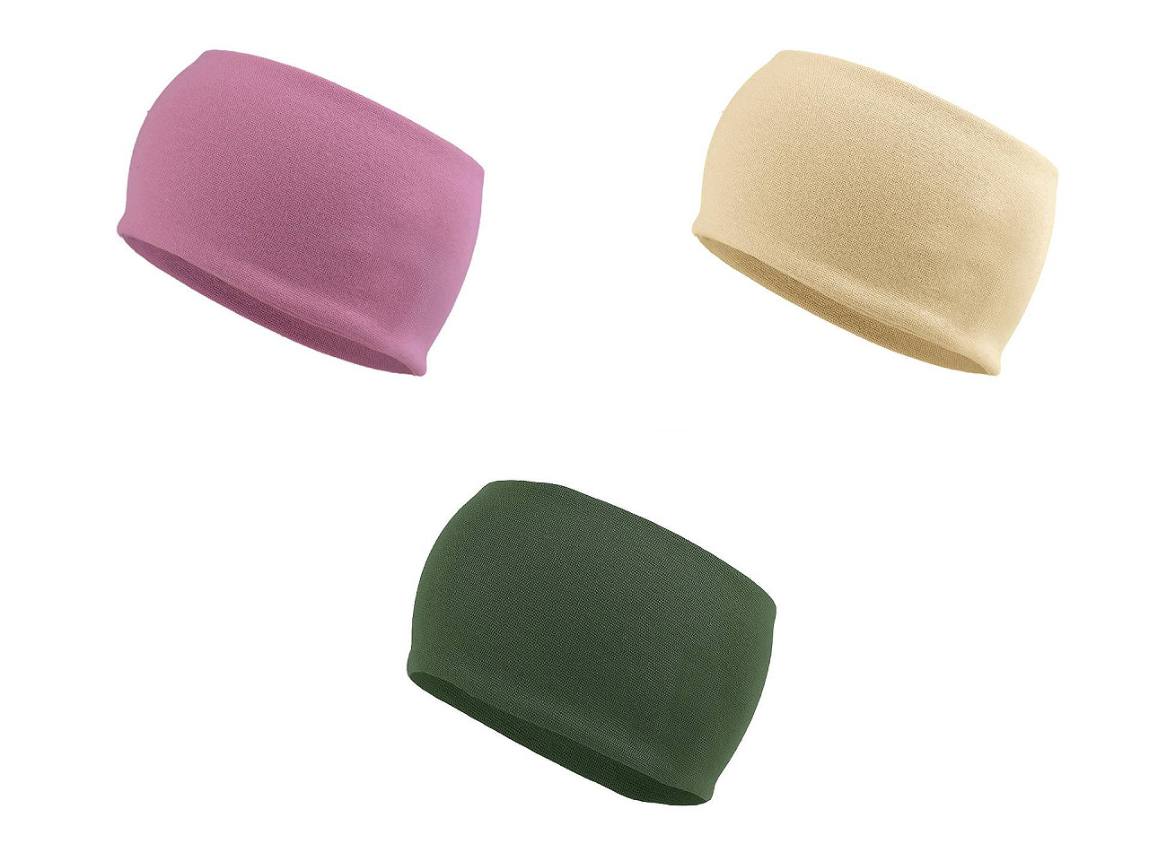 Bavlněná čelenka široká, střední, 18 starorůžová