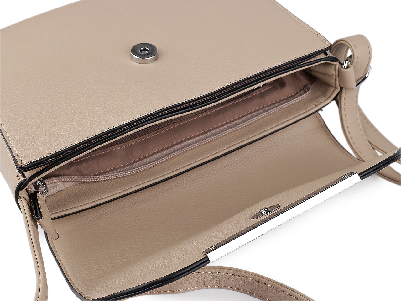 Dámská kabelka crossbody 24x17 cm, velké, 10 černá