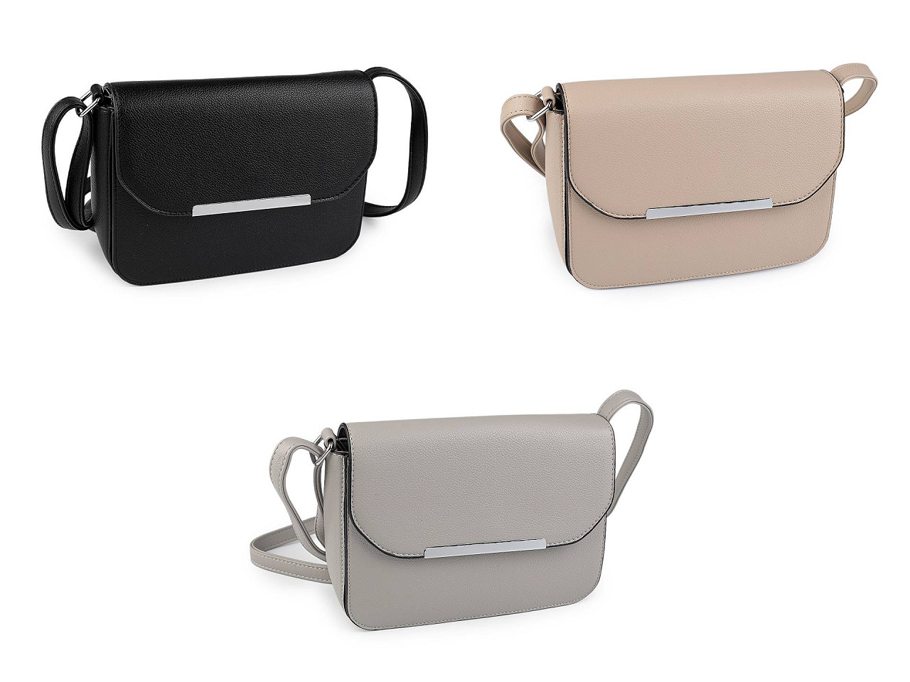 Dámská kabelka crossbody 24x17 cm, velké, 10 černá