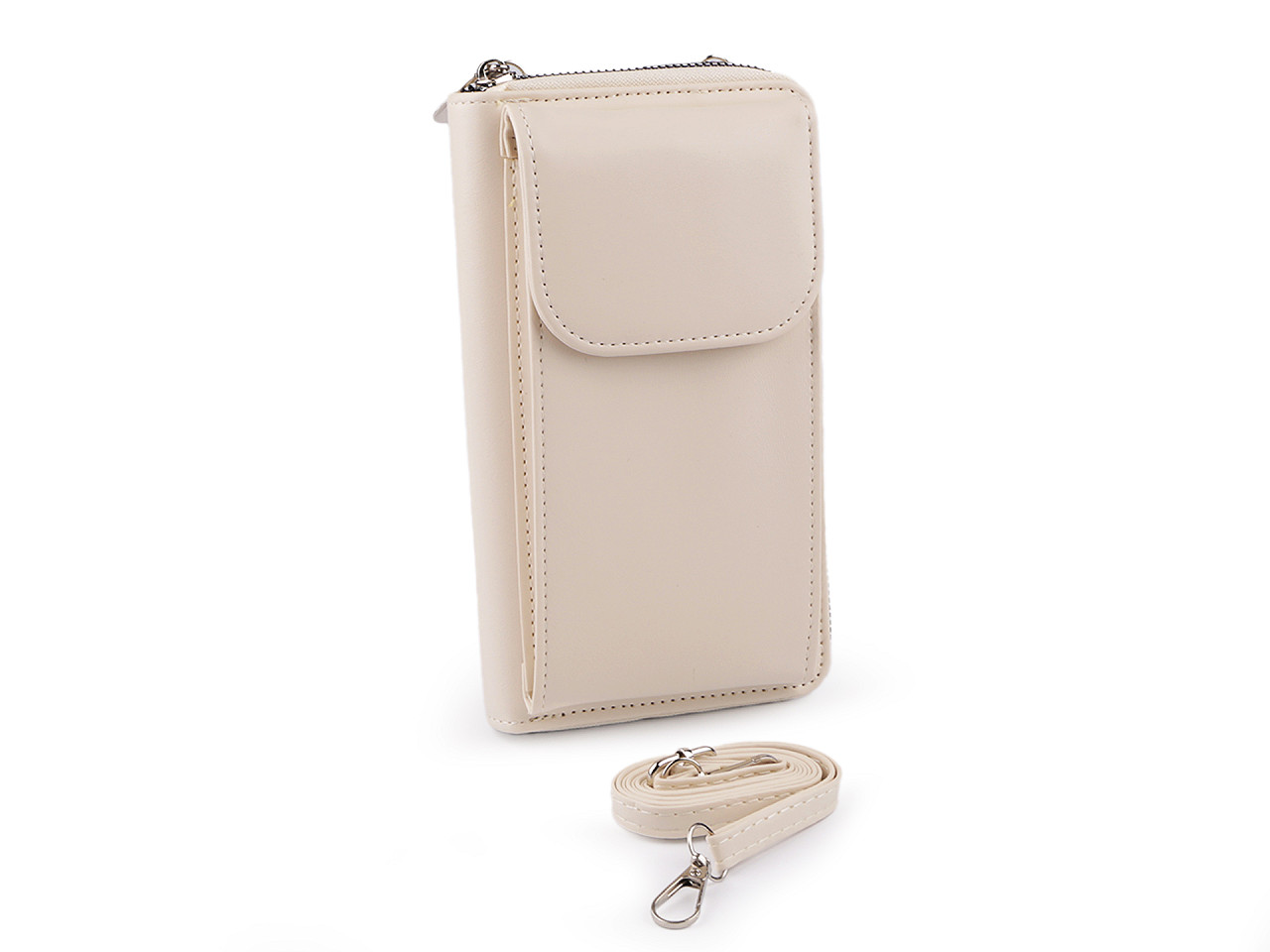 Peňaženka s vreckom na mobil cez rameno crossbody 11x19 cm