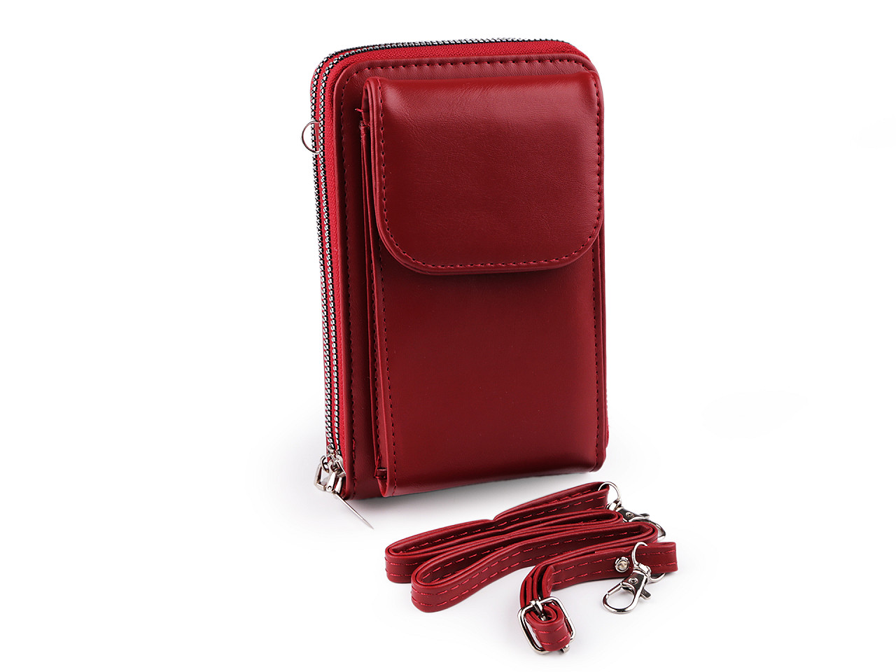 Peňaženka s vreckom na mobil cez rameno crossbody 11x18 cm
