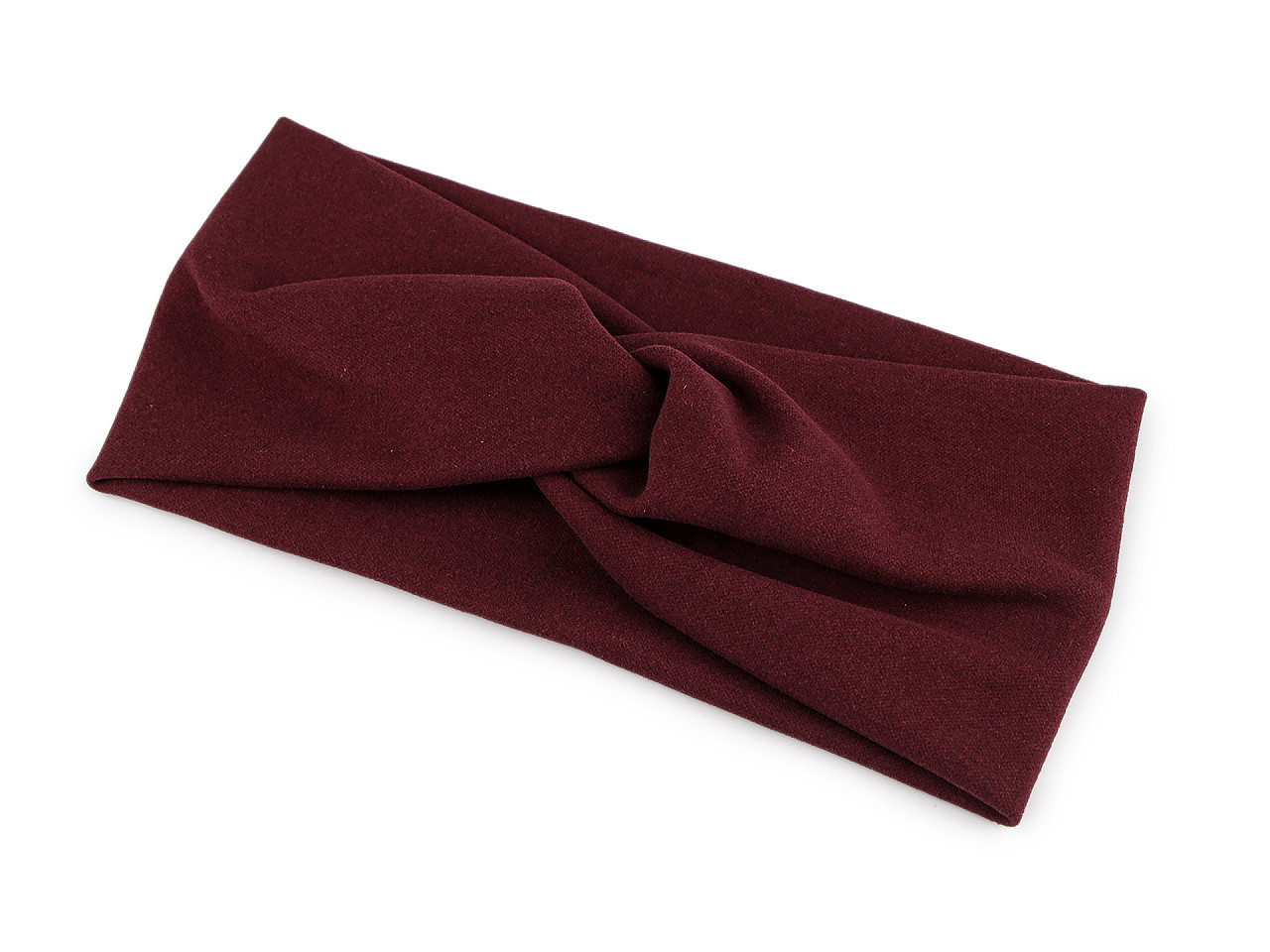 Dámská čelenka soft fleece křížená, střední, 6 hnědá
