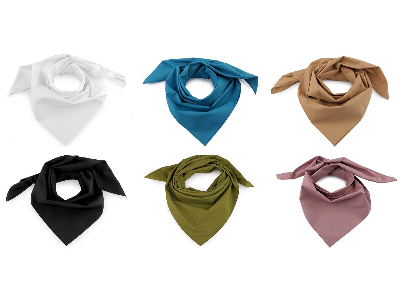 Bavlněný šátek jednobarevný 70x70 cm, malé, 17 šedobéžová