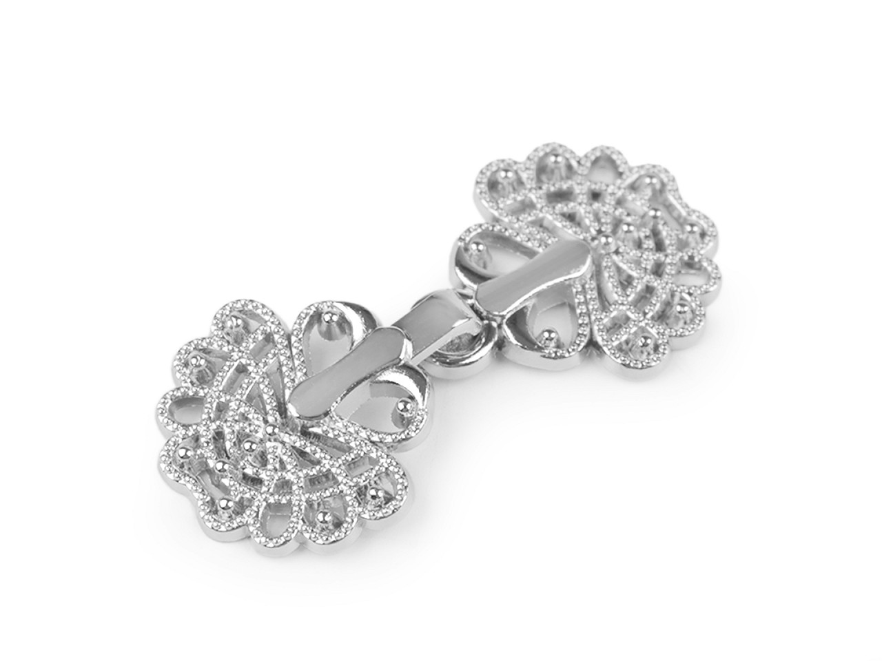 Ozdobné filigránové zapínání, střední, 3 růžové zlato