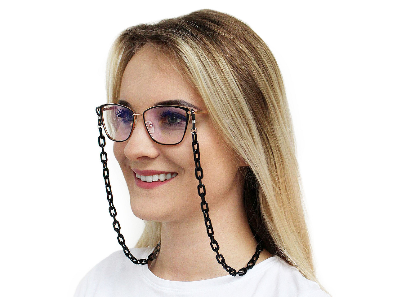Brillenkette, transparent, 1 Stk.
