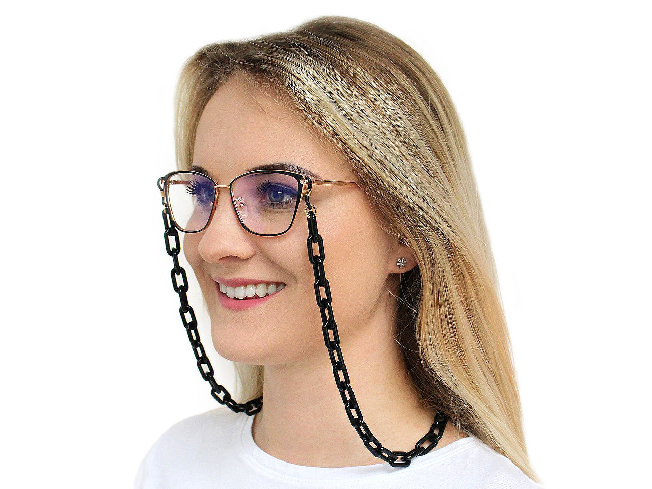 Eyeglass chain, black, 1 pc