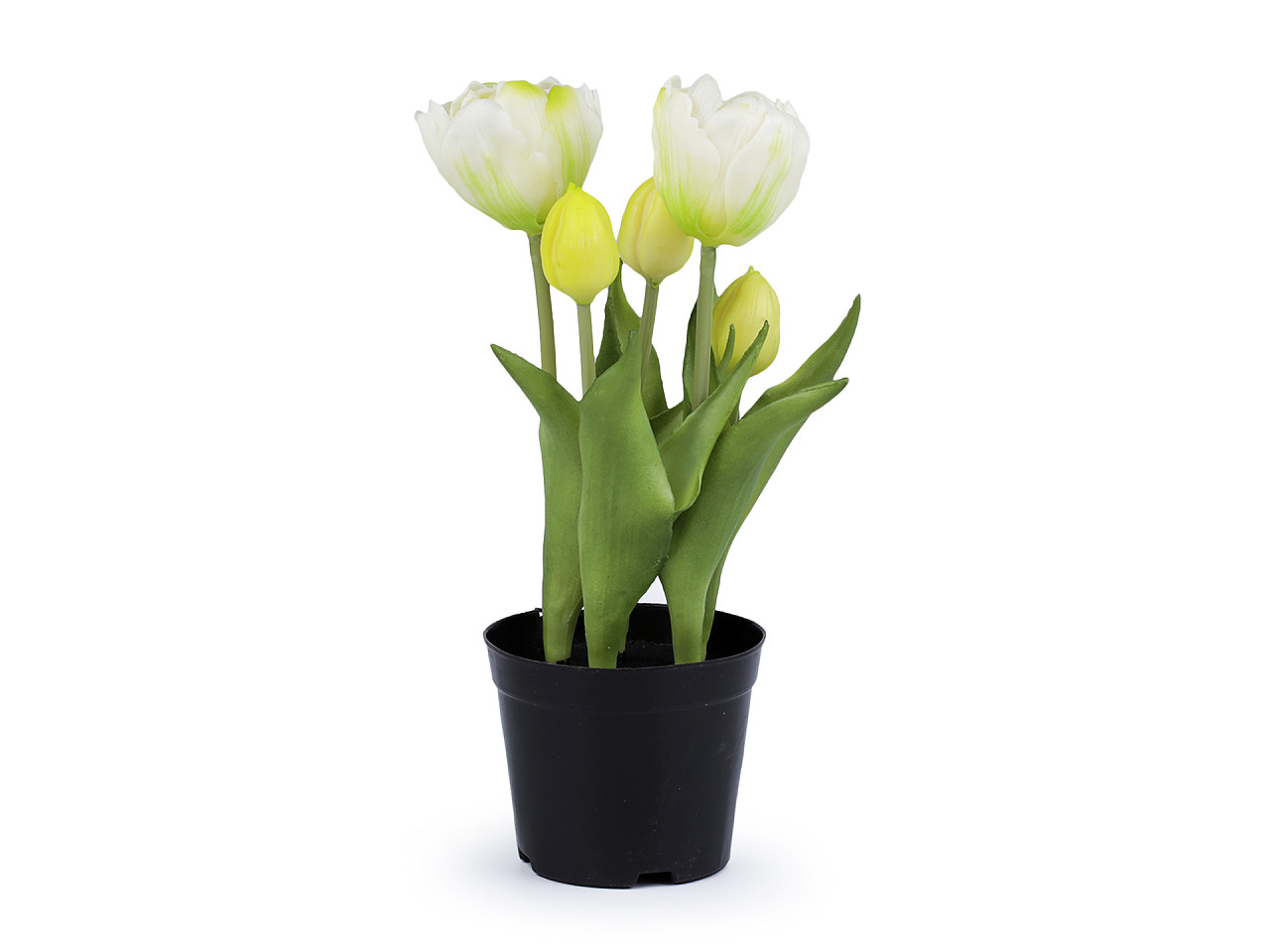 Umelé tulipány v kvetináči