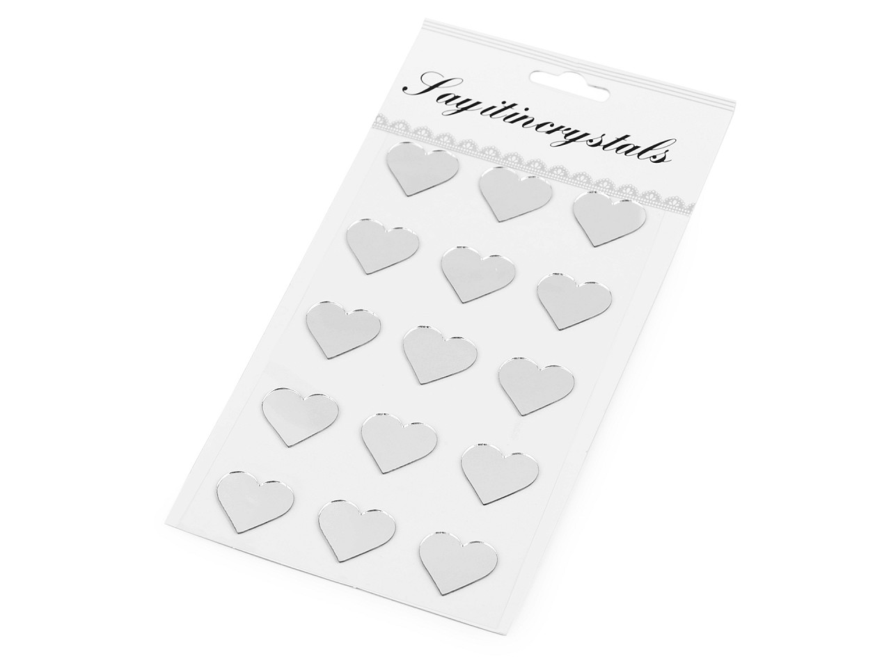 Samolepiace zrkadlá srdce, hviezdy