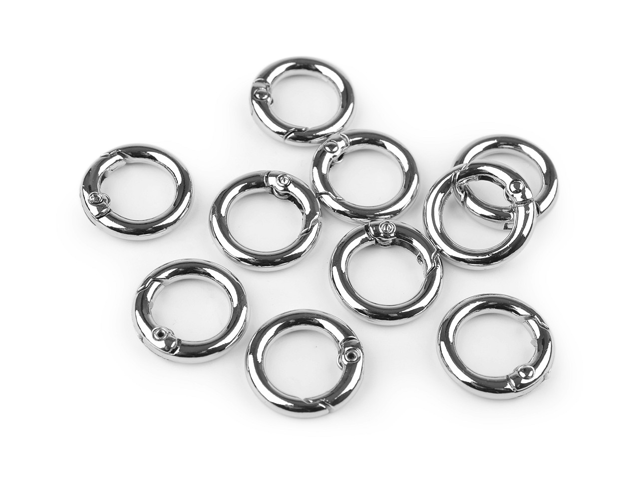 Karabína guľatá na kabelky / krúžok na kľúče Ø13 mm