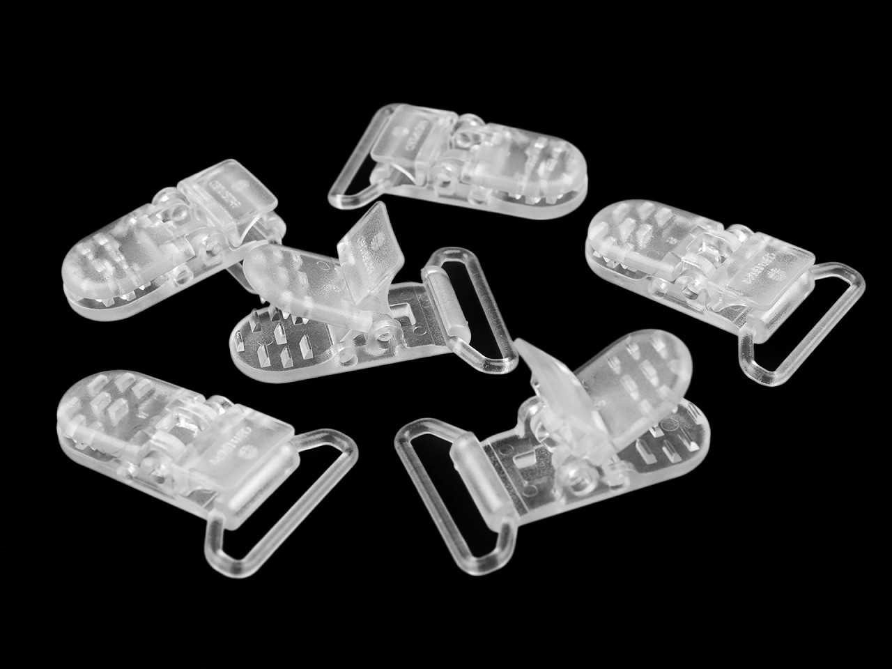 Plastový klip transparentný šírka 26 mm