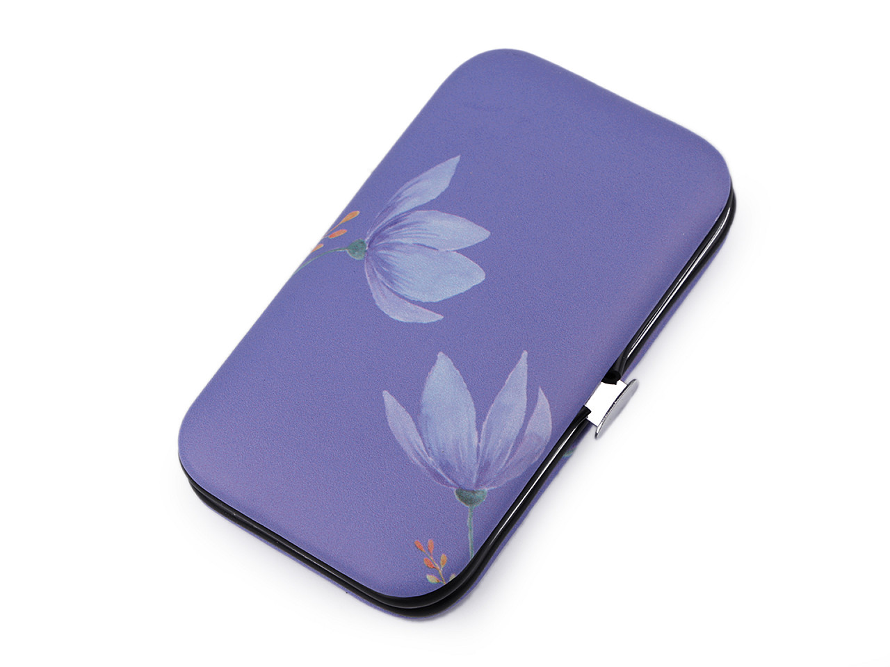 Maniküre-Set mit Blüten, violett, 1 Stk.