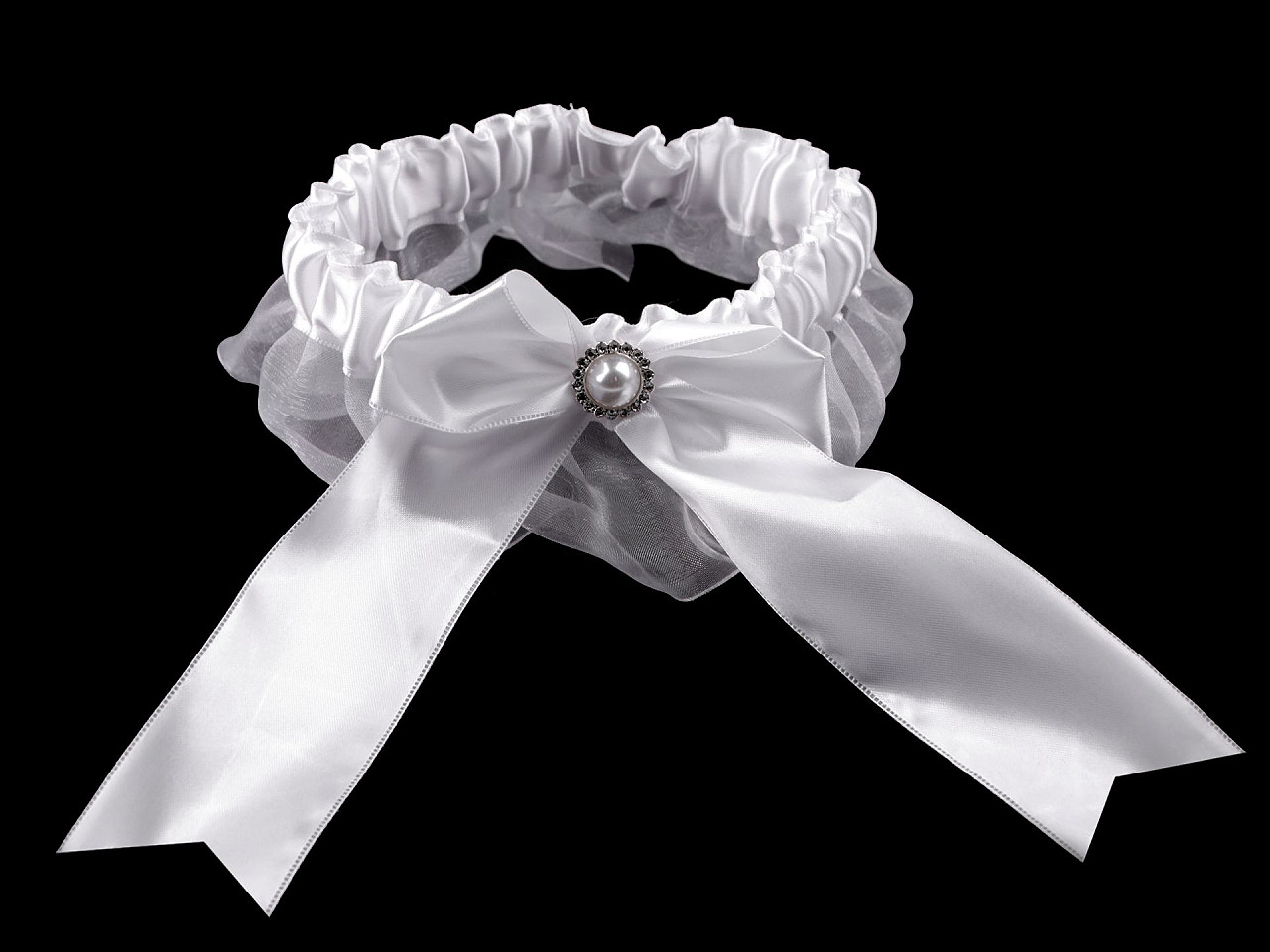 Strumpfband für die Braut, weiß, 1 Stück