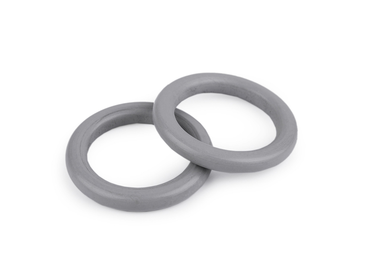 Dřevěný barevný kroužek vnější Ø50 mm, střední, 2 stříbrná