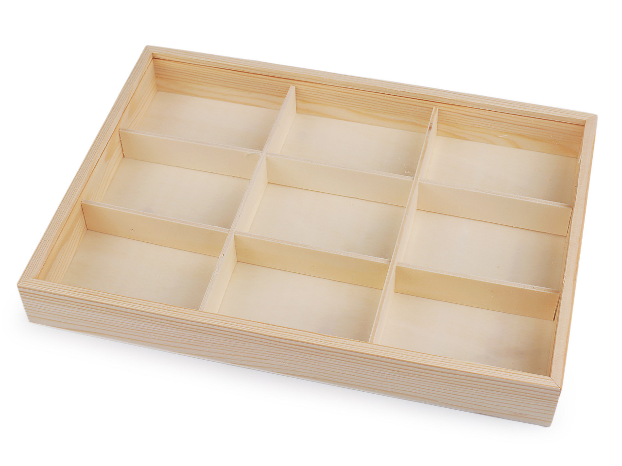 Drevený box / organizér s posuvným vekom