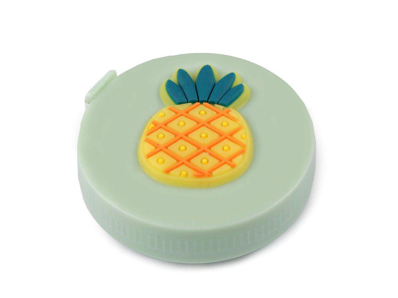 Tape measure with 3D picture length 150 cm, pineapple, mint, 1 pc