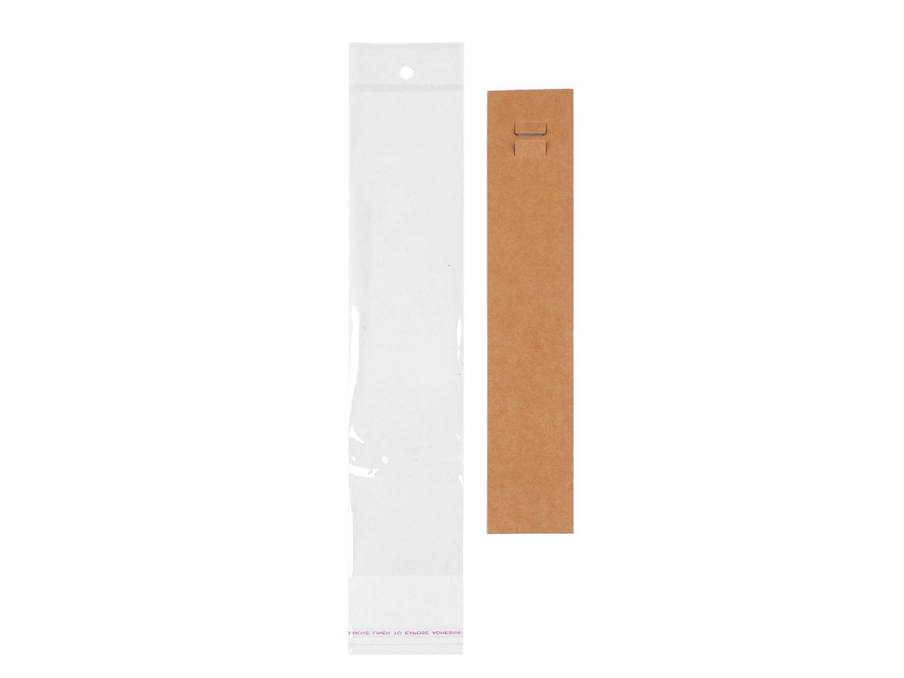 Karta na bižutériu s visačkou a vreckom 40x220 mm