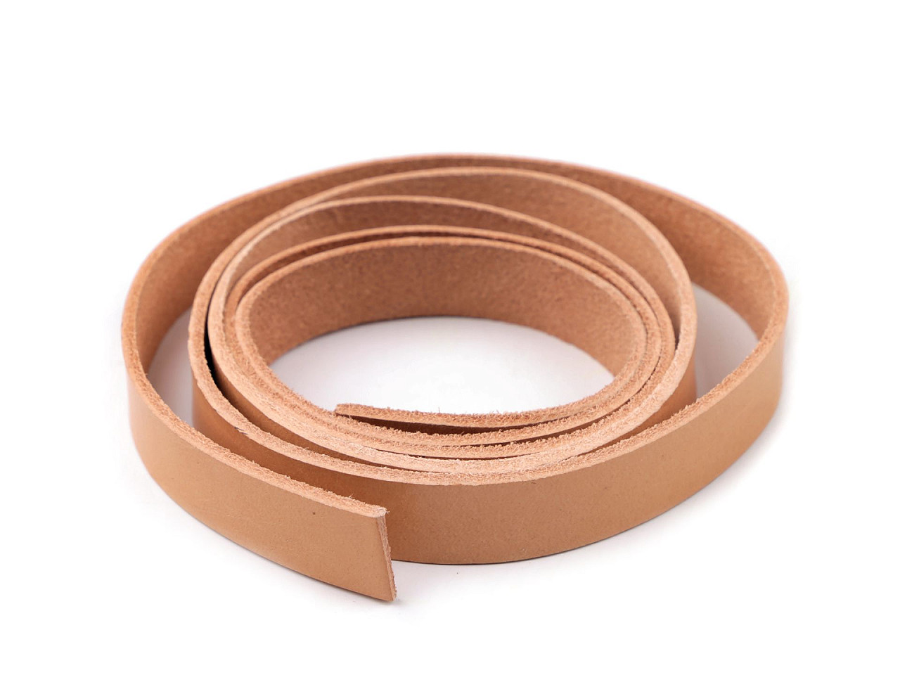 Kožený popruh / ucho na tašky - polotovar šírka 15 mm