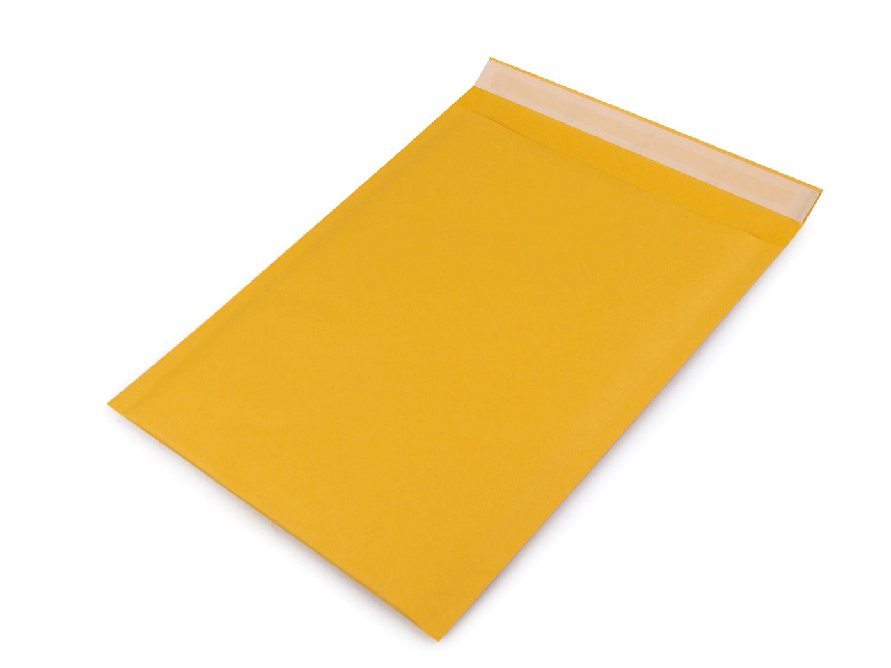 Hard paper envelope 19x25 cm with bubble wrap inside, yellow, 10 pcs