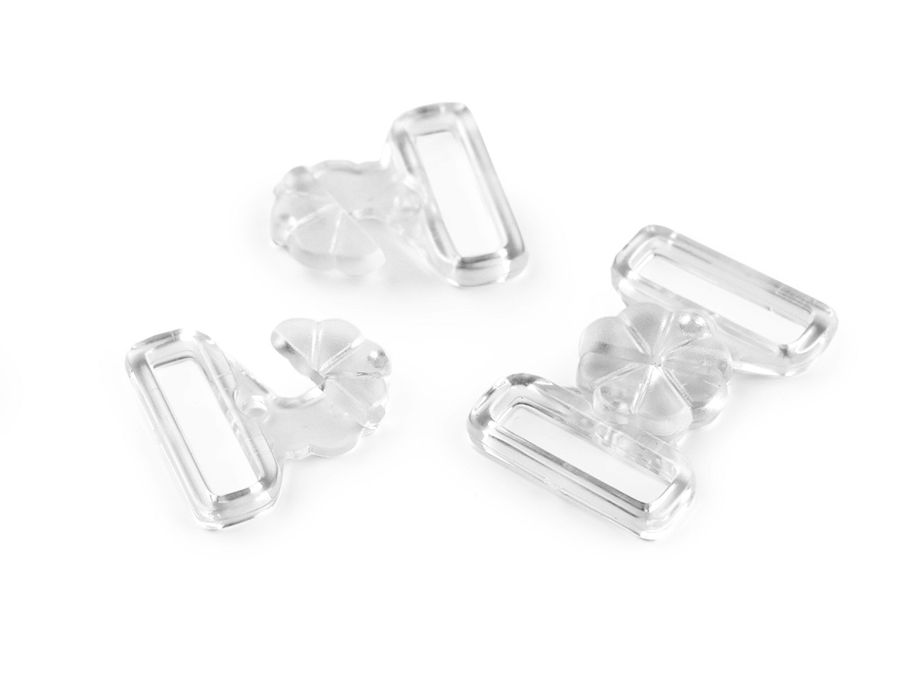Plavkové zapínání šíře 17 mm plastové, velké, 1 transparent