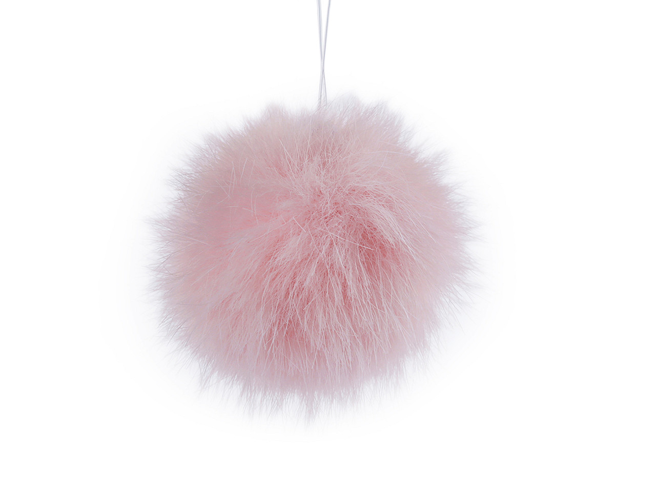 Kožešinová bambule s poutkem Ø4,5 cm, střední, 4 šedá světlá