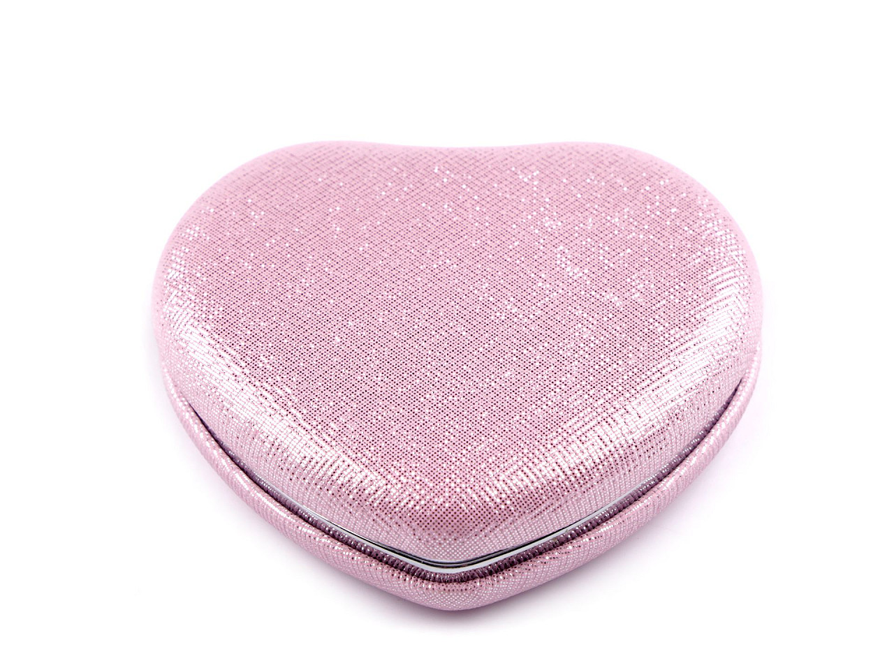 Cosmetic mirror heart metallic, powder, 1 pc