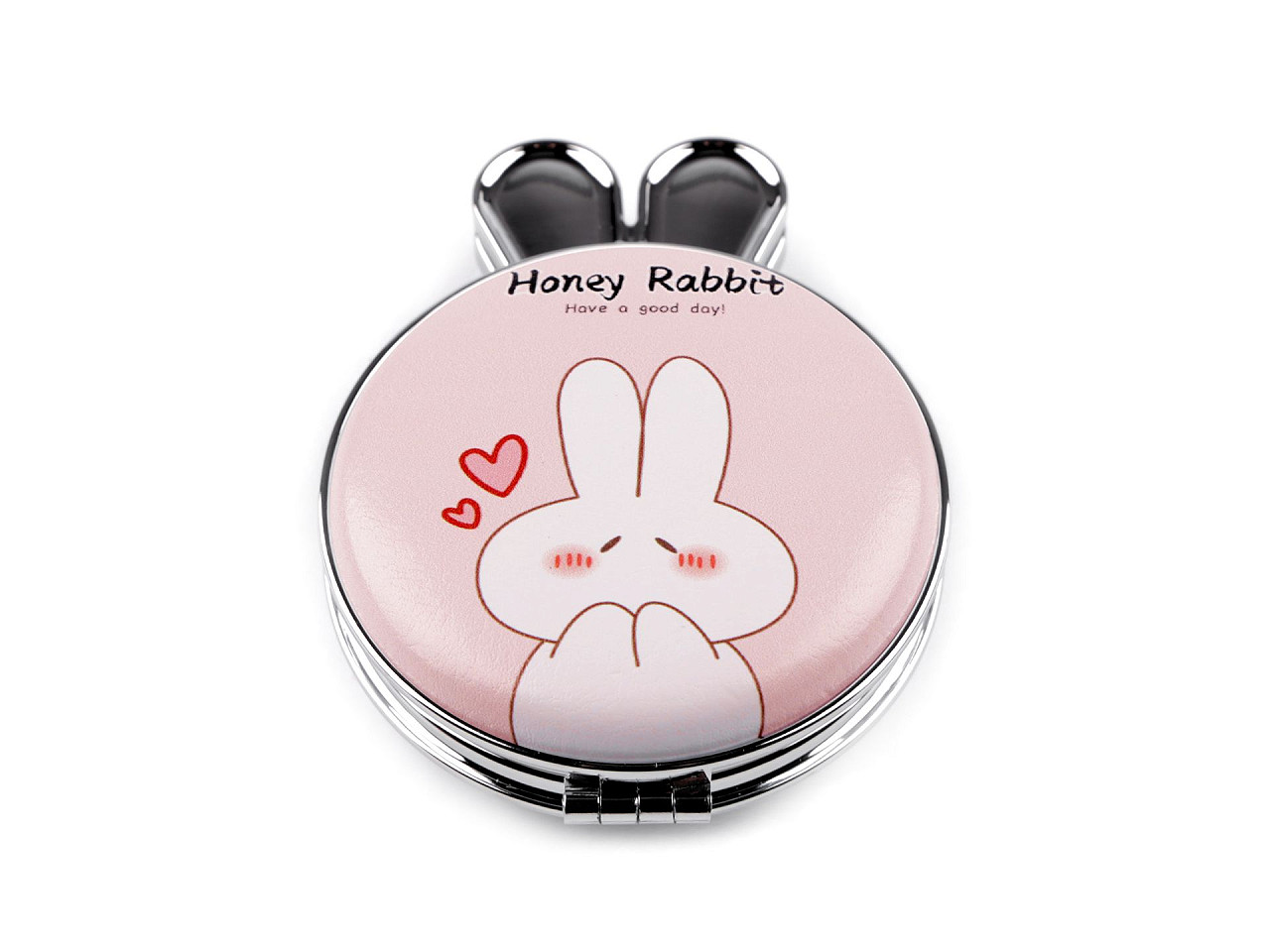 Cosmetic mirror rabbit, powder light, 1 pc