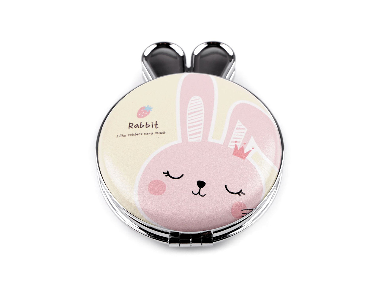 Kosmetikspiegel Hase, creme hell, 1 Stk