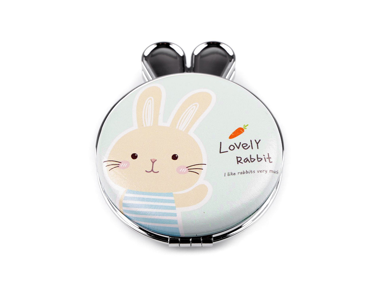 Cosmetic mirror rabbit, mint, 1 pc