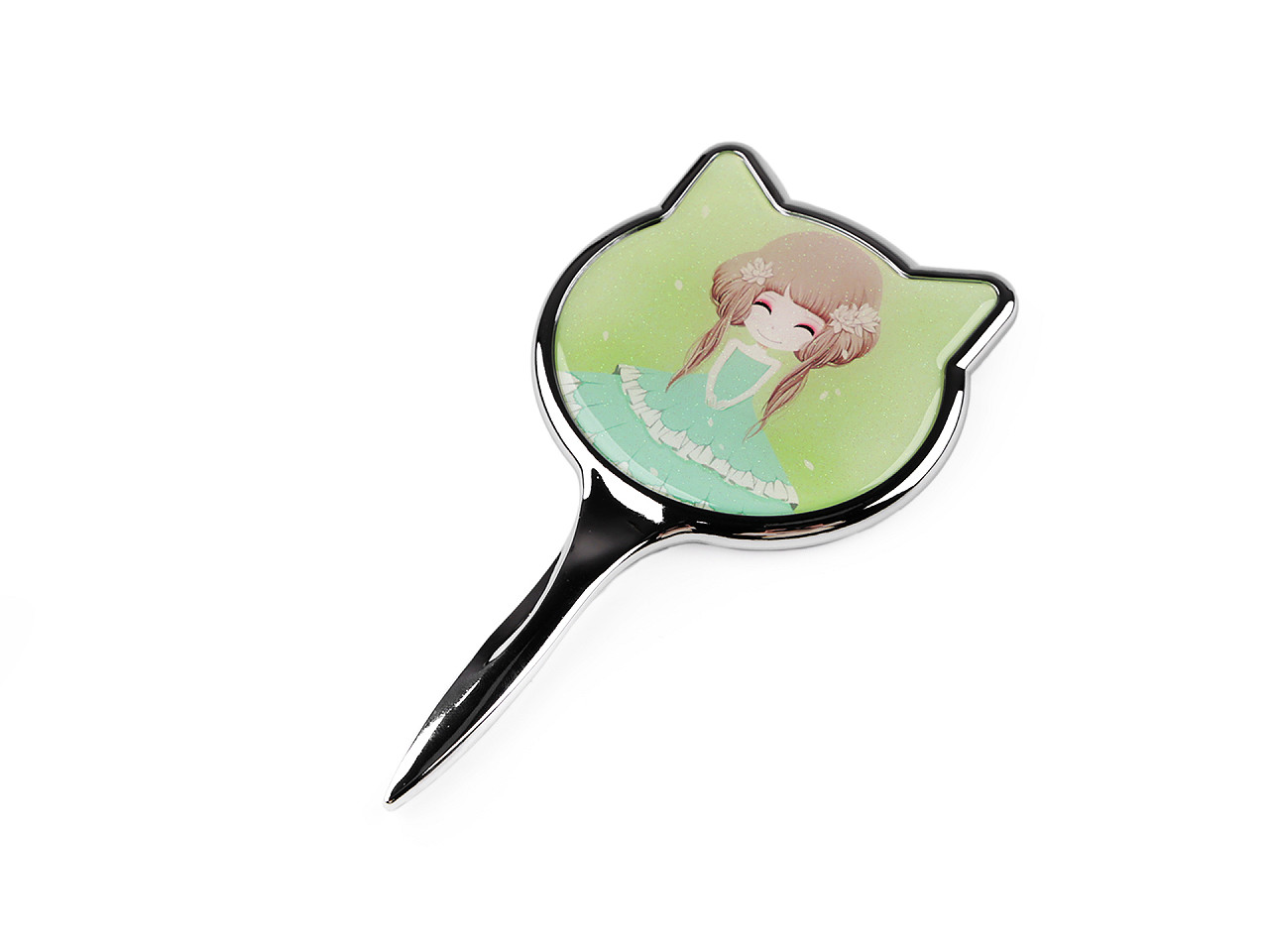 Cosmetic mirror, green light, 1 pc