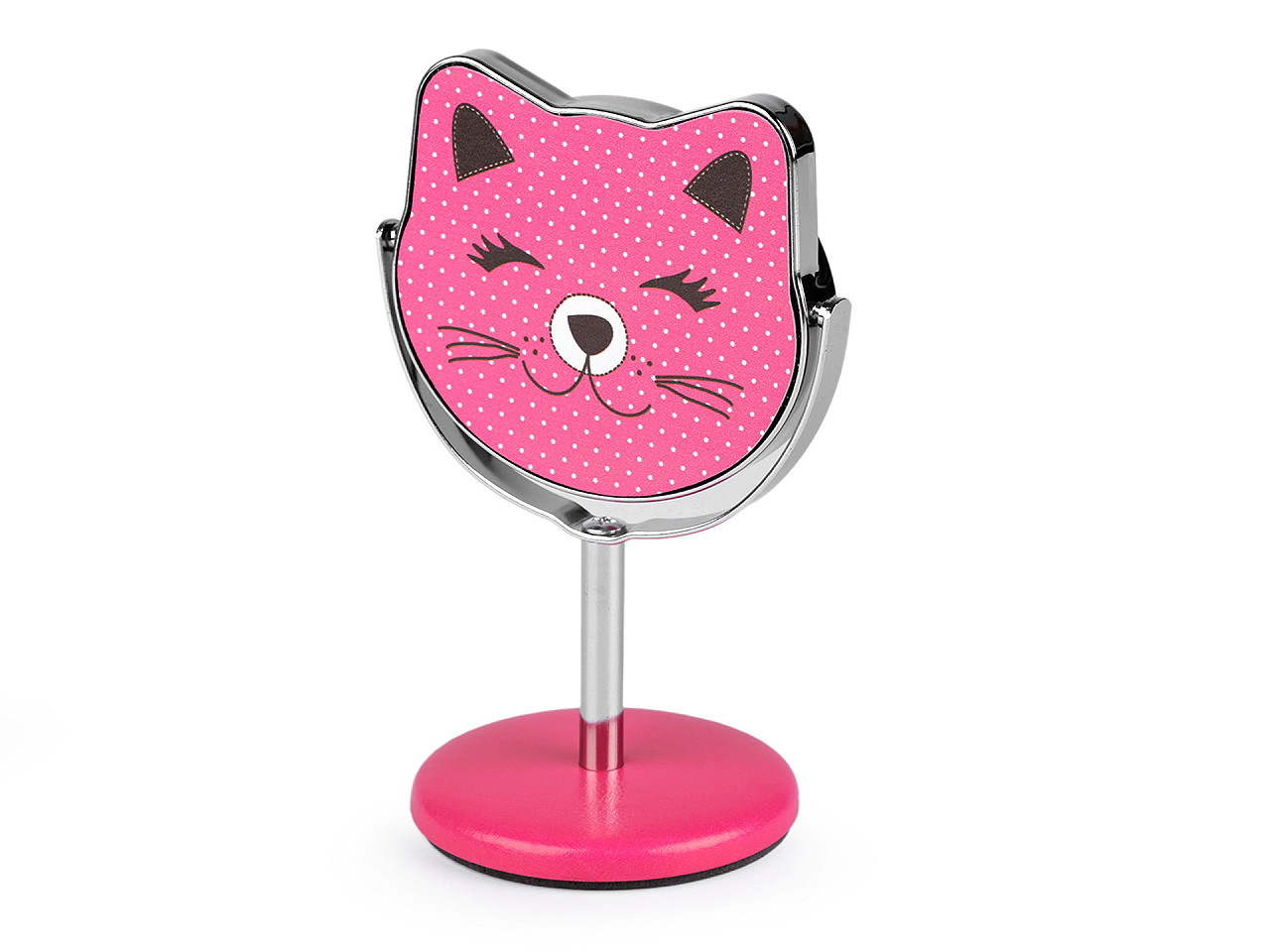 Kosmetikspiegel Tisch Katze, rosa, 1 Stk