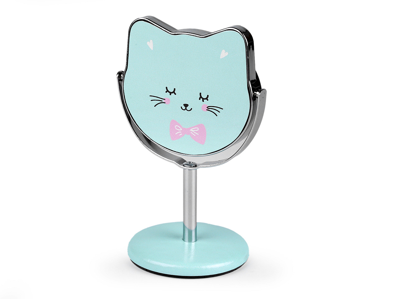 Cosmetic mirror table cat, mint, 1 pc