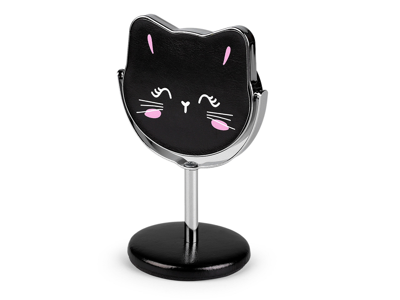 Cosmetic mirror table cat, black, 1 pc