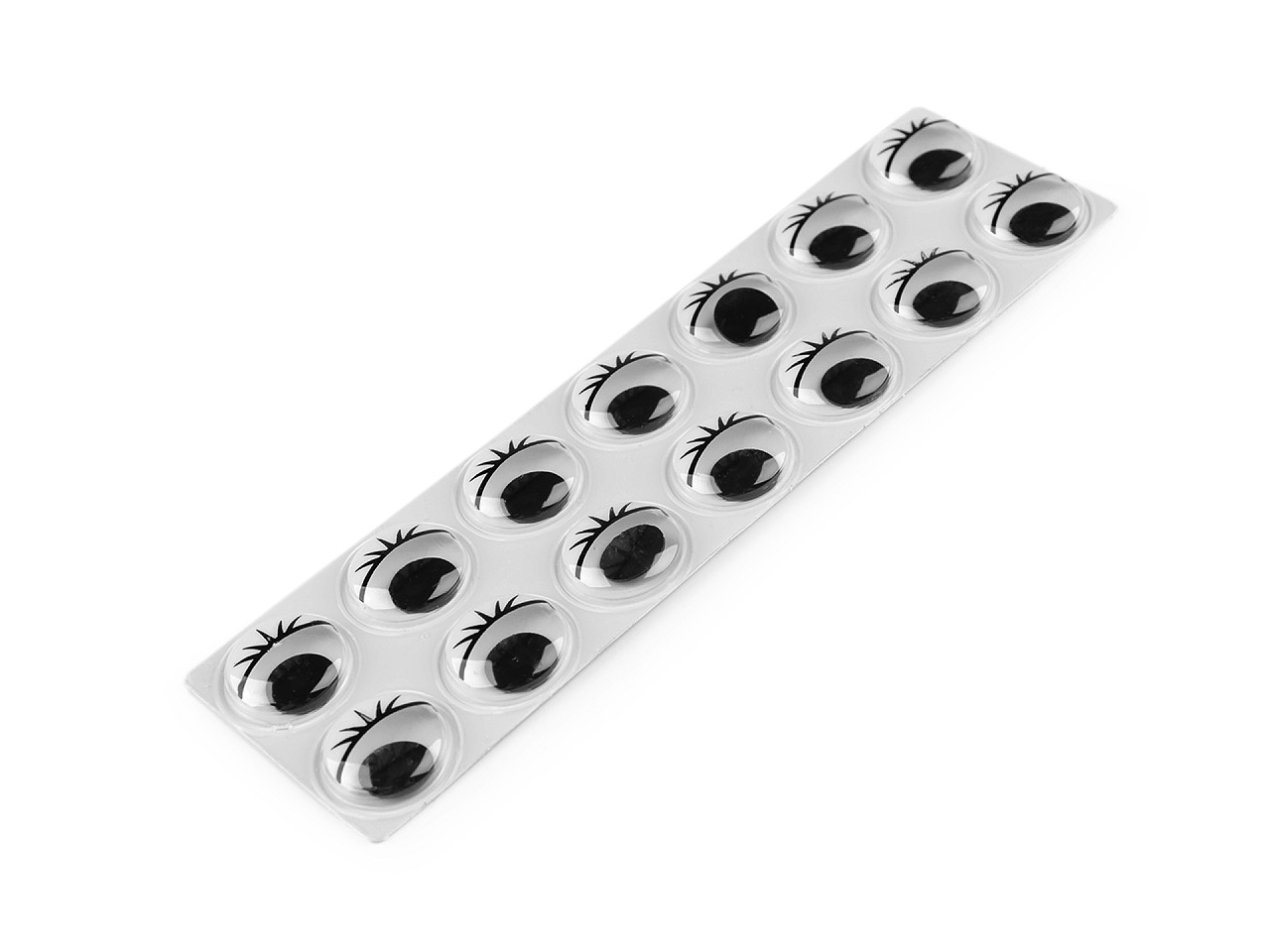 Samolepiace oči pohyblivé s riasami Ø18 a 20 mm