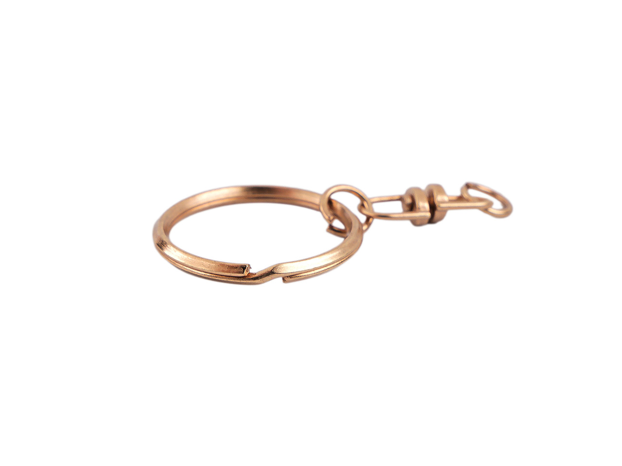 Kroužek na klíče Ø23 mm s obrtlíkem, malé, 4 černý lak