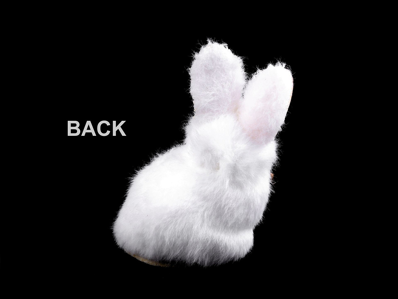 Velikonoční zajíček plyšový do věnců a truhlíků, střední, 3 bílá