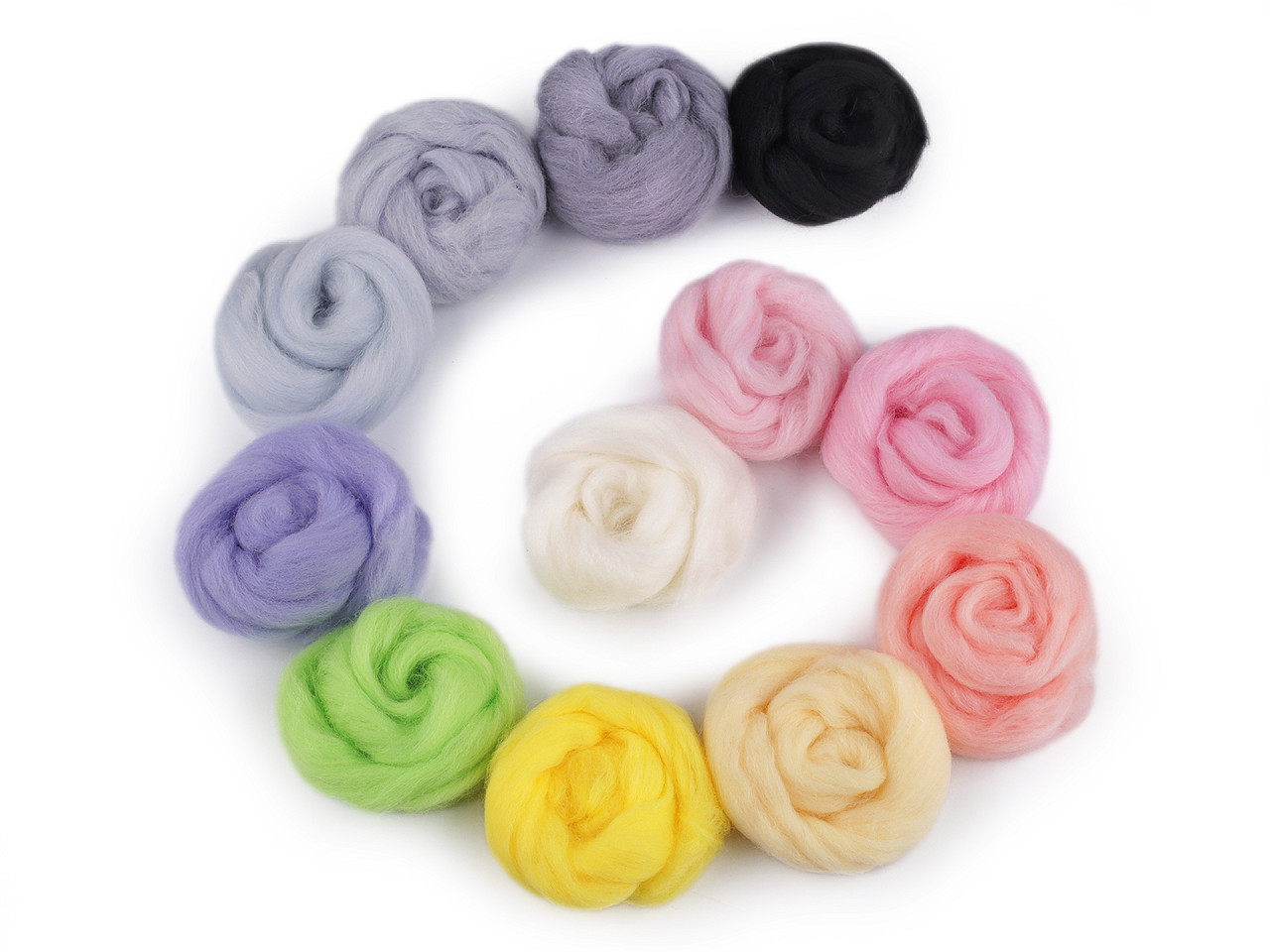 Ovčí rouno 5 g česané, malé, 14 modrá