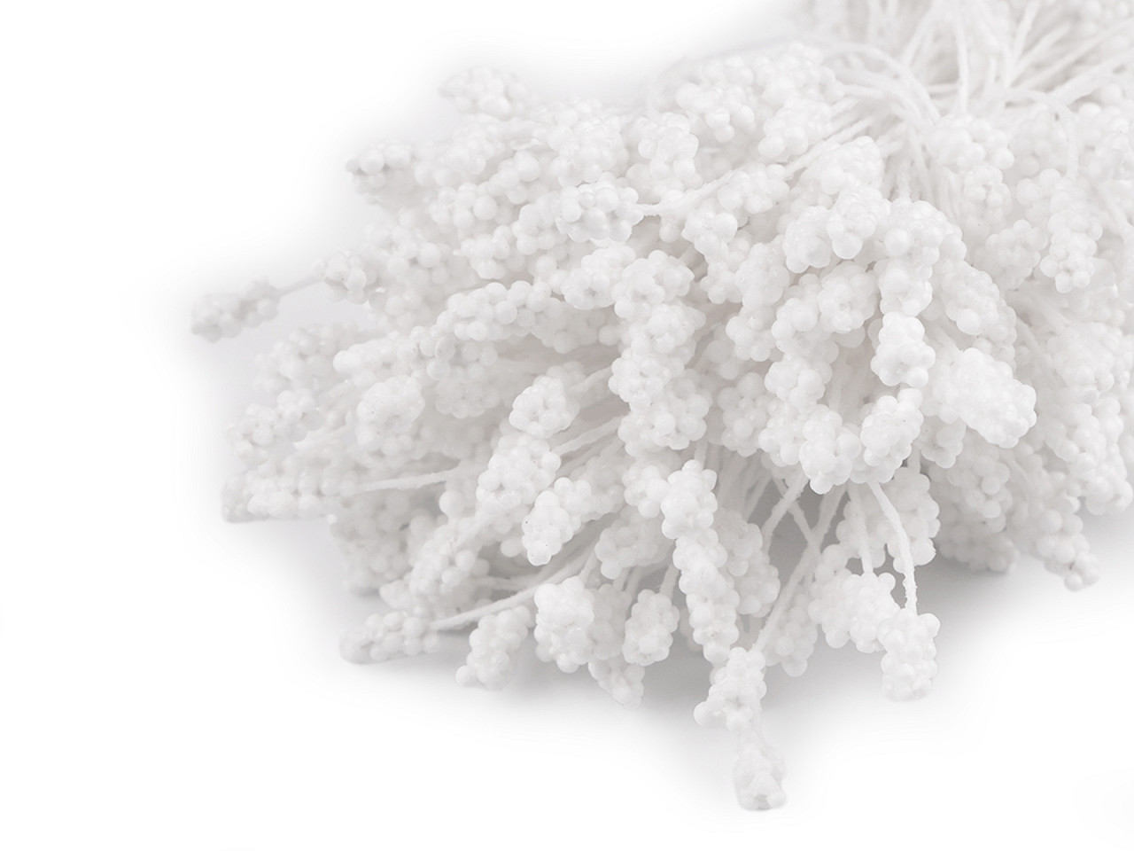 Květinové pestíky, malé, 2 krémová světlá mat