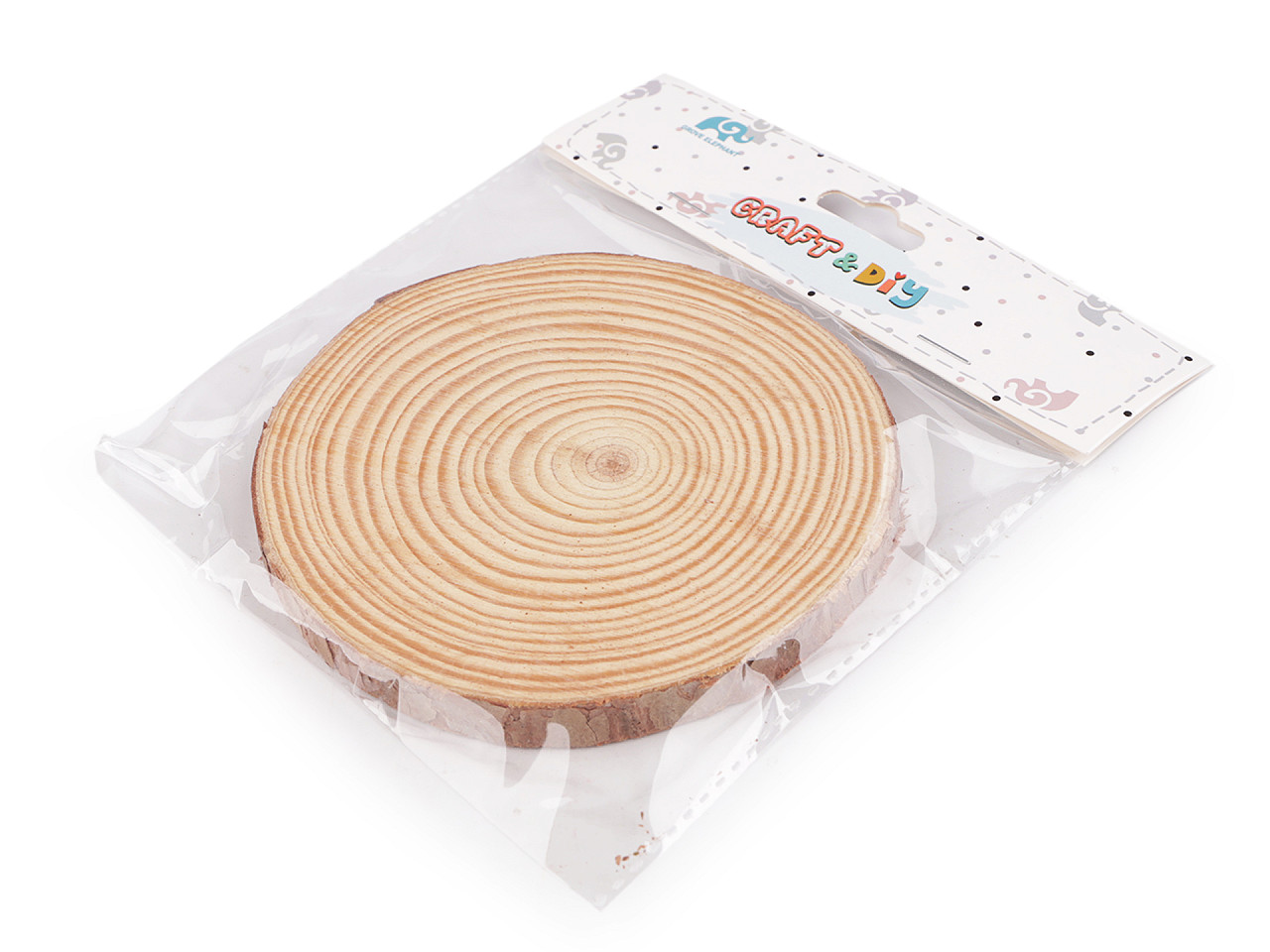 Prírodné drevené koliesko / podložka na domaľovanie a dotvorenie Ø12 cm