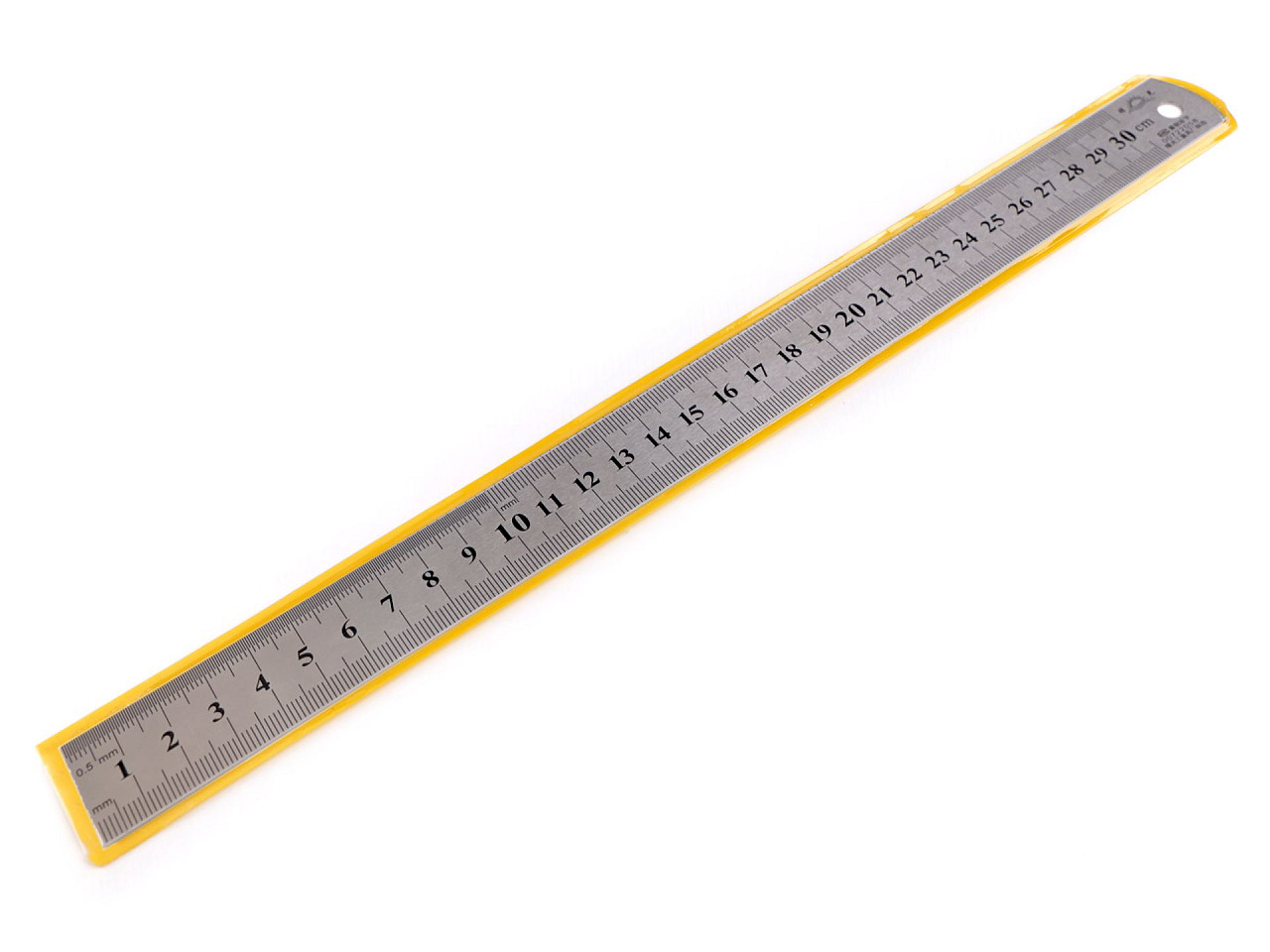 Metal ruler length 30 cm, nickel, 1 pc