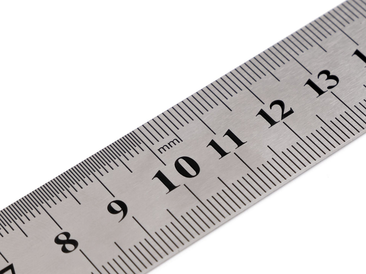 Metal ruler length 30 cm, nickel, 1 pc