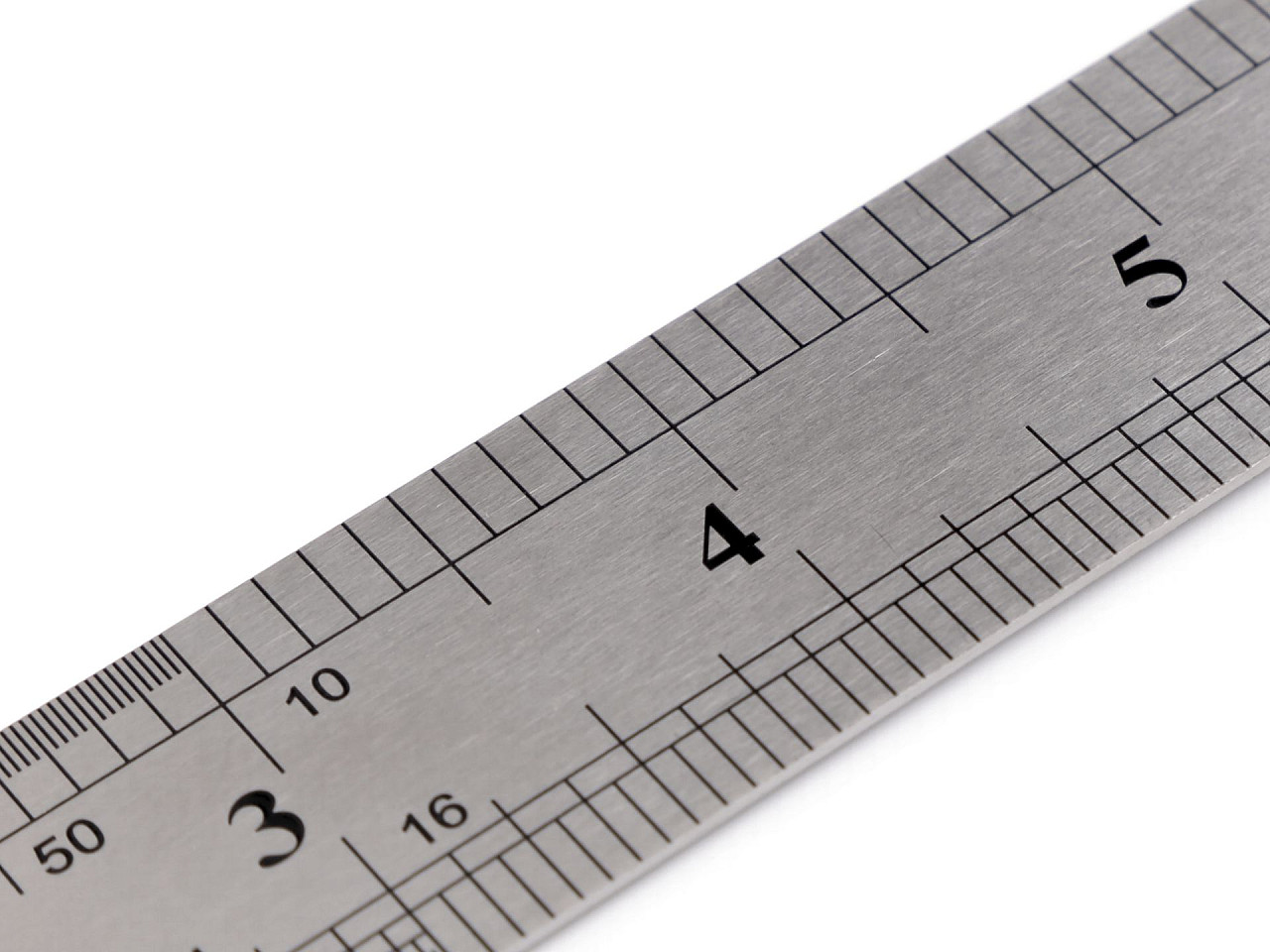 Metal ruler length 30 cm, nickel, 1 pc