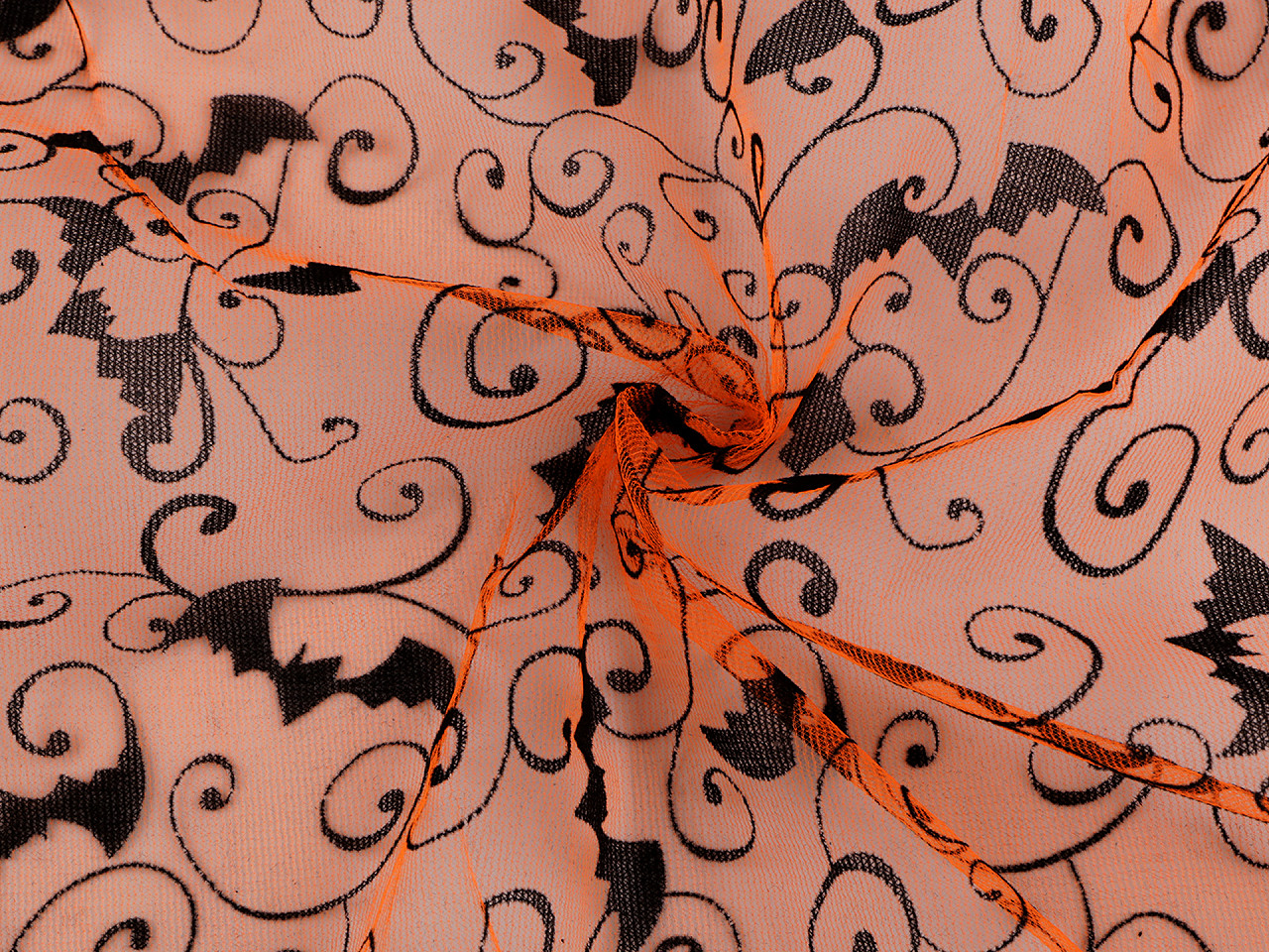 Organza netopýr, střední, 1 černá