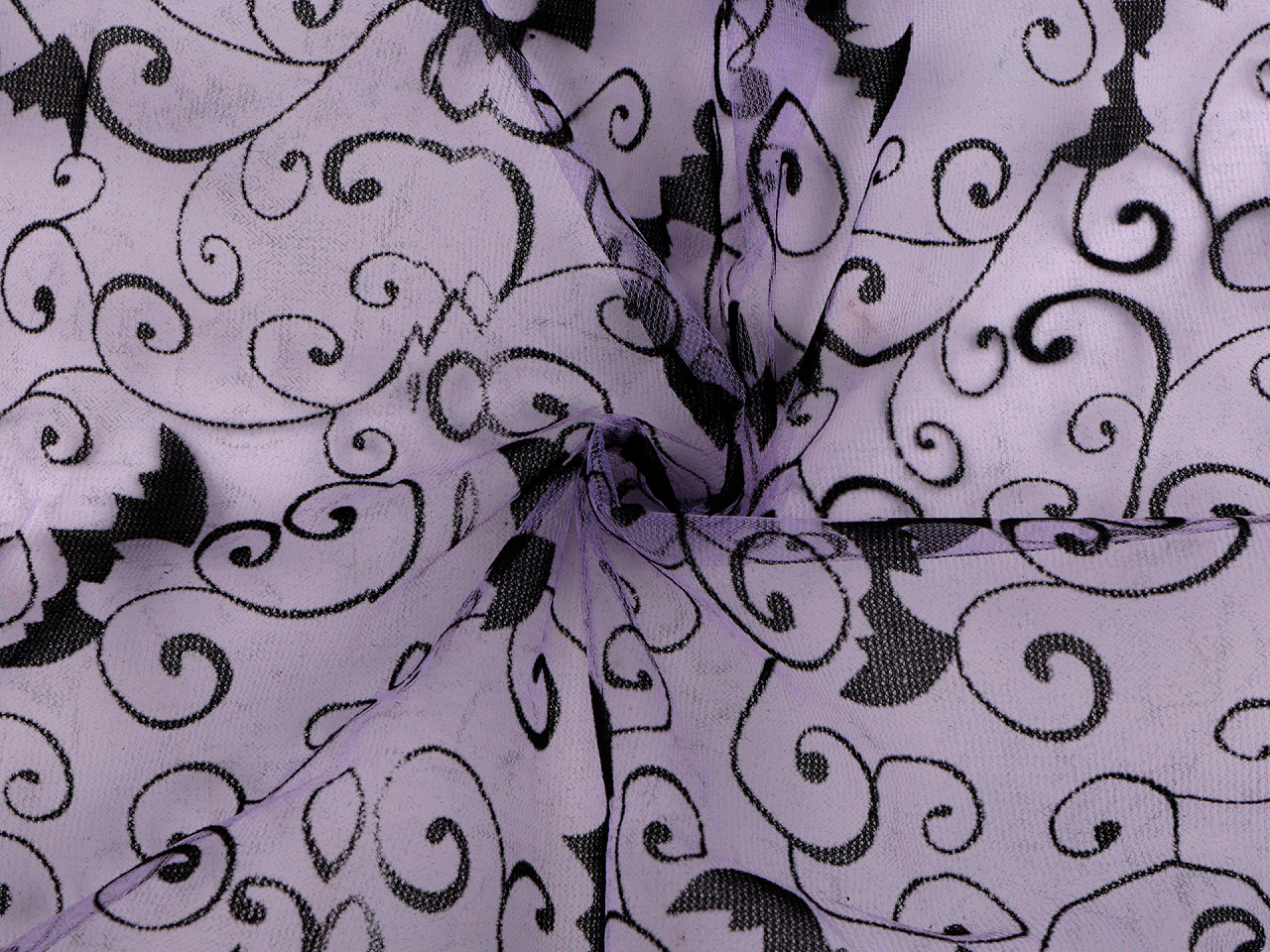 Organza netopýr, střední, 1 černá