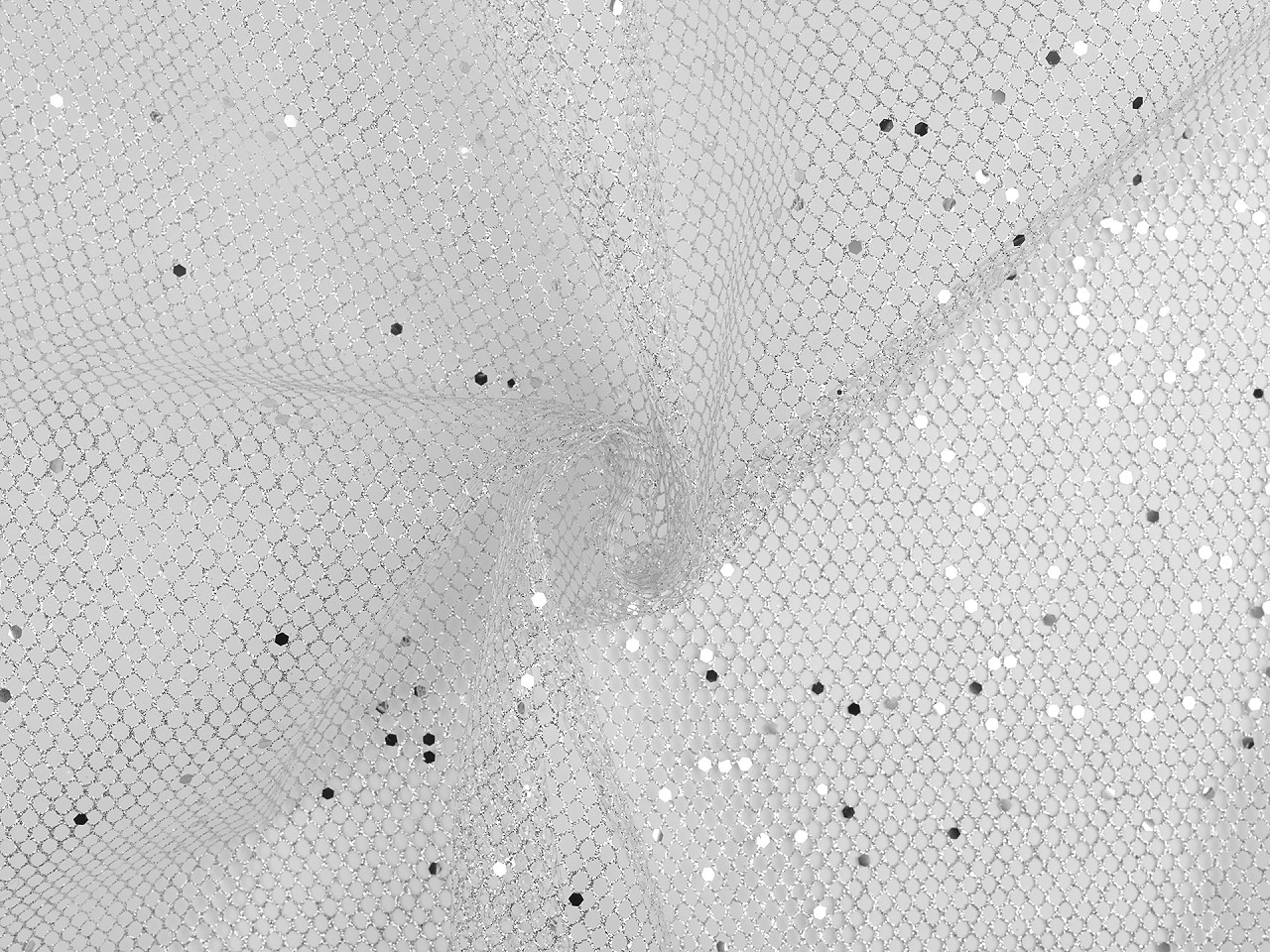 Tyl tuhý s glitry, střední, 2 zlatá