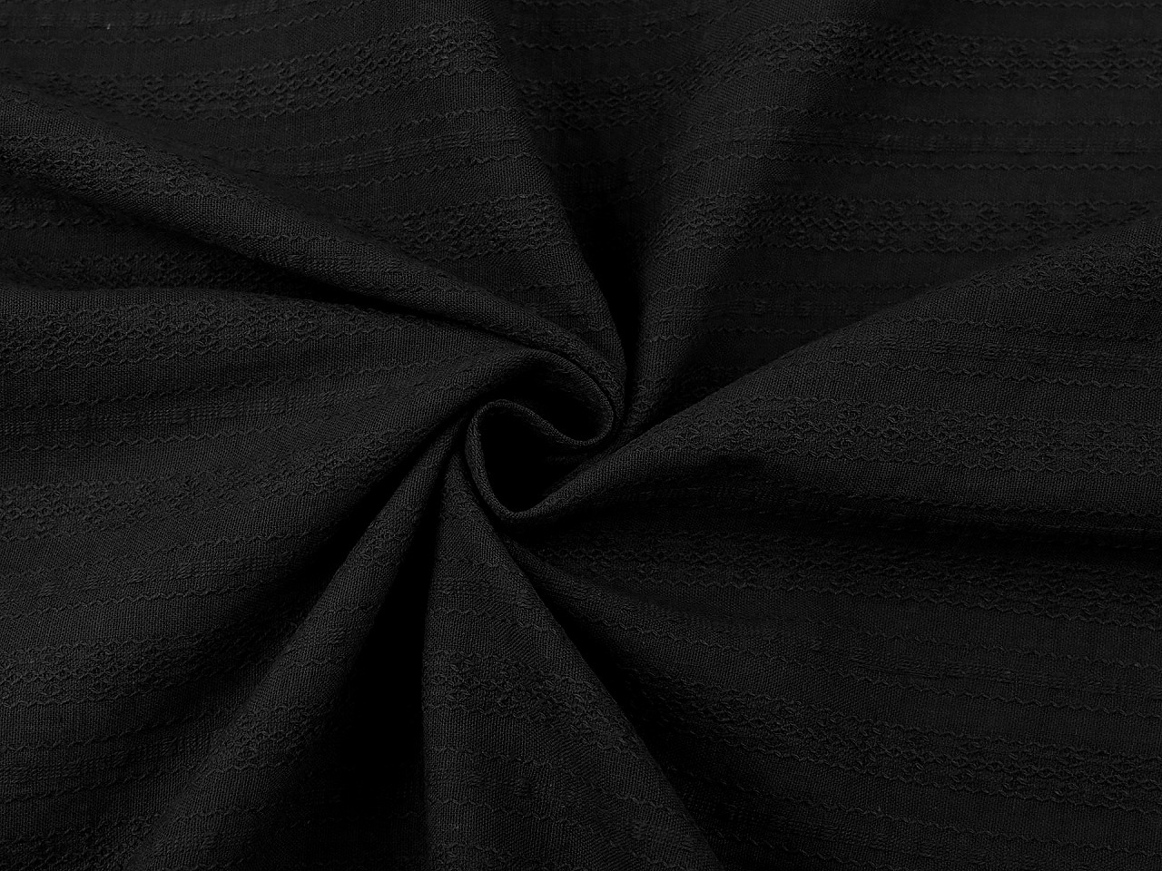 Bavlněná látka / plátno s krajkovým efektem, střední, 8 modrá světlá