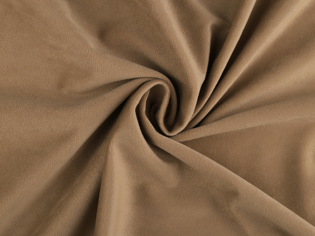 Velvet / samet oděvní hladký, střední, 1 (2) béžová světlá